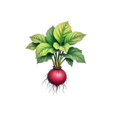 Maca root illustration, natural superfood for energy, libido, hormonal balance, and stress support