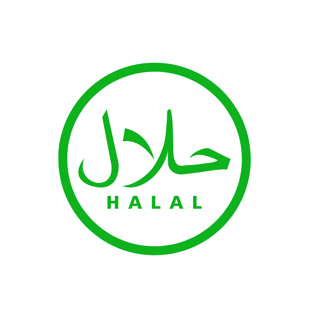 Halal certified icon for Pulsion Gummies, dietary supplement for energy, libido, stress relief, and hormonal balance